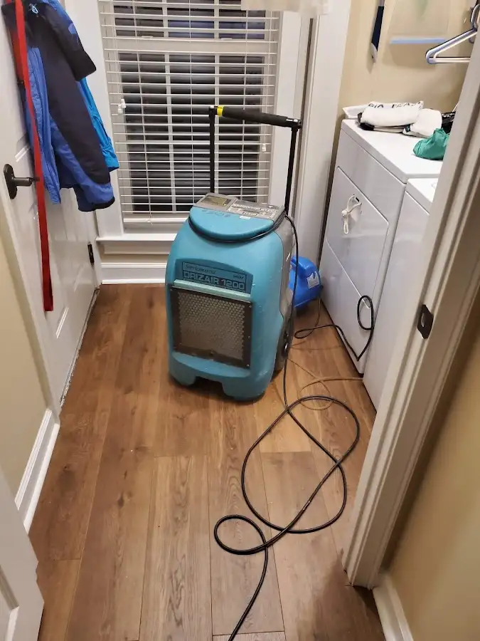 Commercial dehumidifier deployed for Flood Damage Cleanup in East Providence