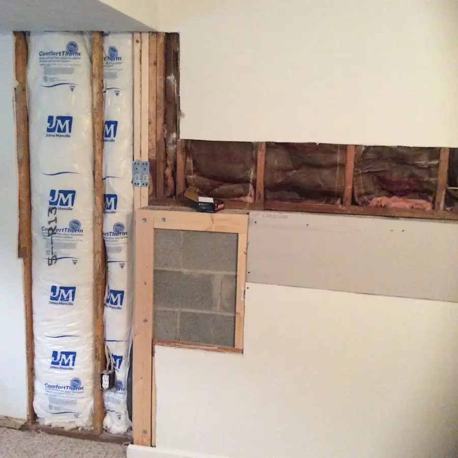 Wall insulation replacement during Structural Drying in East Providence